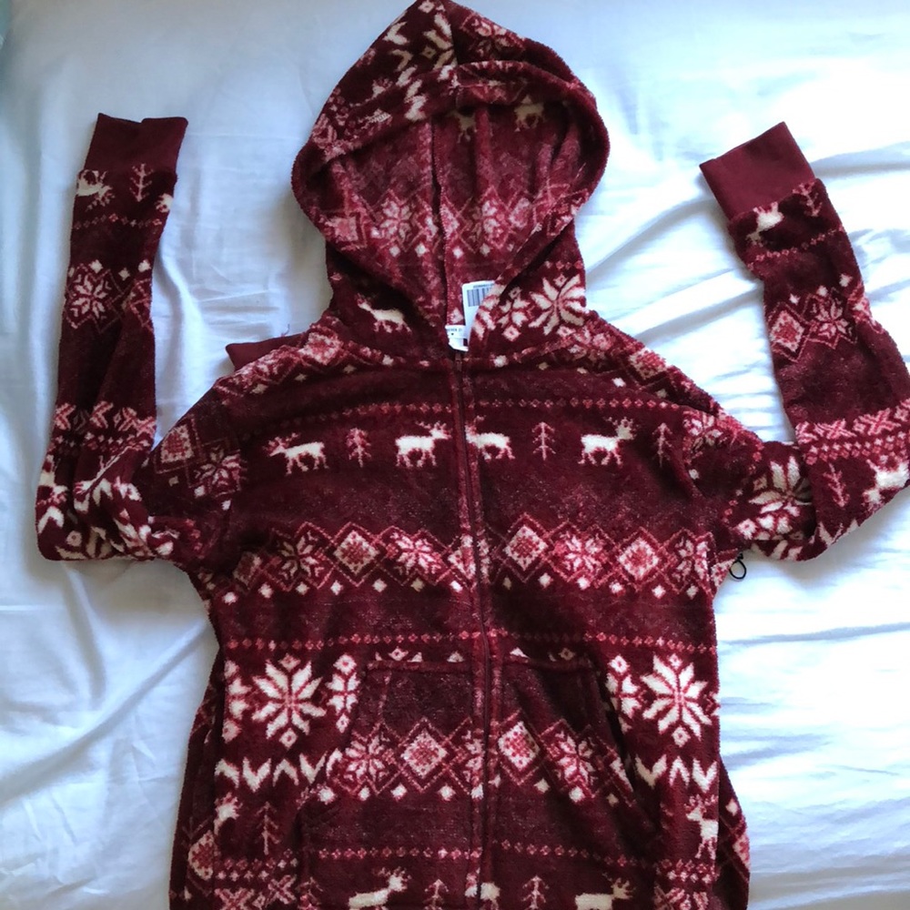 Forever 21 holiday pajama onesie